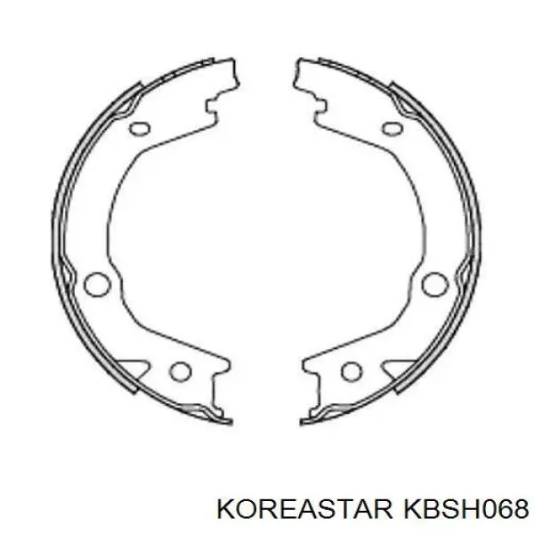 Колодки ручника (стояночного тормоза) Koreastar KBSH068