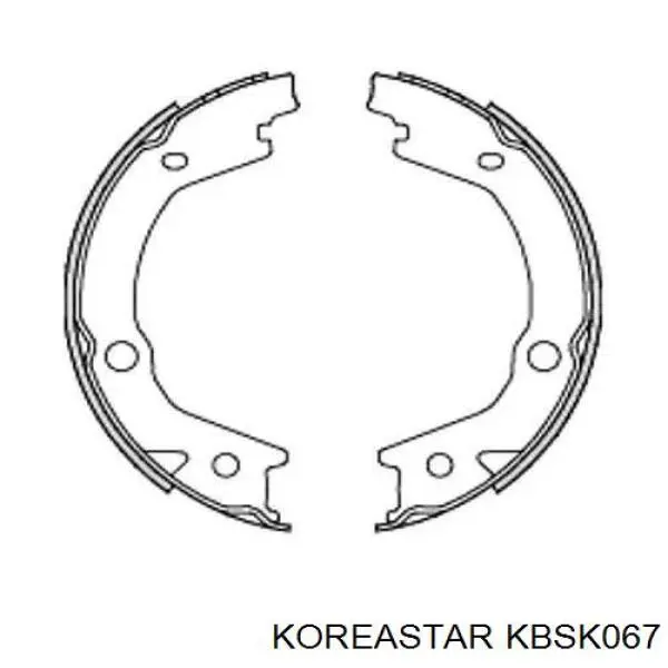 Колодки ручника (стояночного тормоза) Koreastar KBSK067