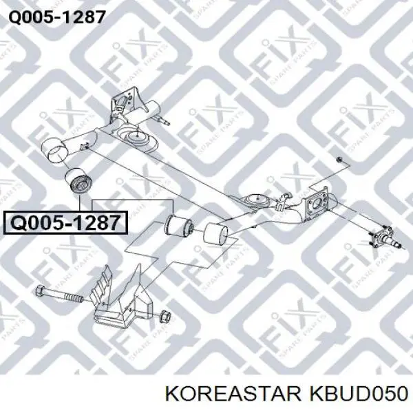 Suspensión, cuerpo del eje trasero KBUD050 Koreastar