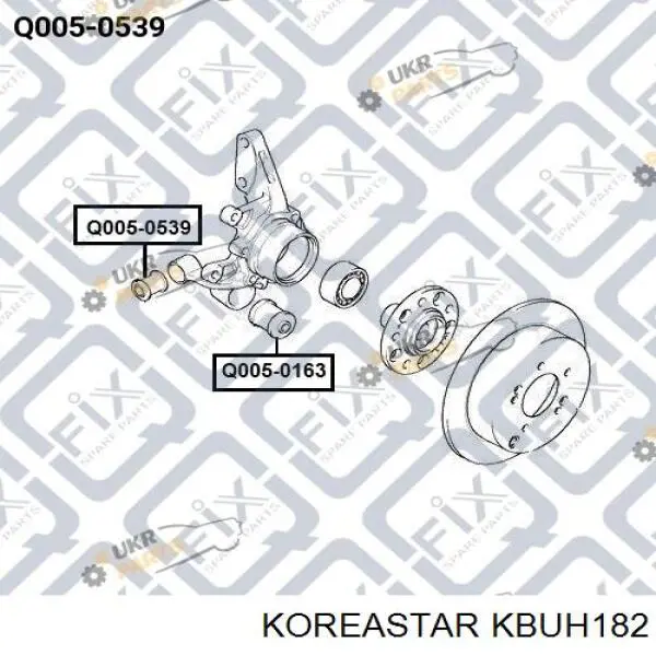 KBUH182 Koreastar сайлентблок цапфы задней