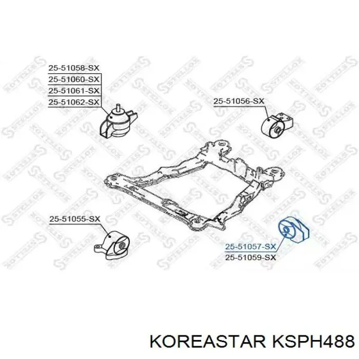 KSPH488 Koreastar подушка (опора двигателя левая)