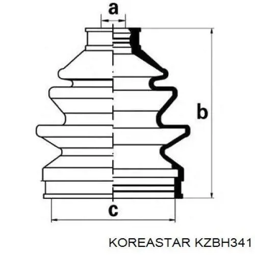 KZBH341 Koreastar Пыльник шарнира привода