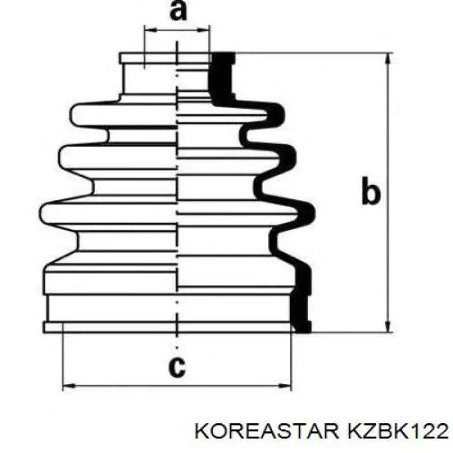 Купить KZBK122 Koreastar Пыльник гранаты наружный, передний