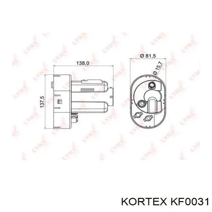 Фильтр тонкой очистки топлива Kortex KF0031 цена, от 13.70 USD