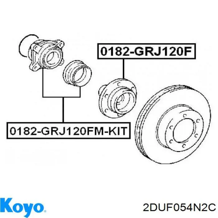 Подшипник ступицы 2DUF054N2C Koyo