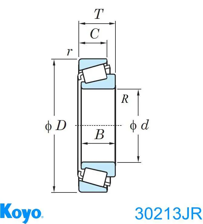 Подшипник ступицы задней, внутренний NTN 4T30213