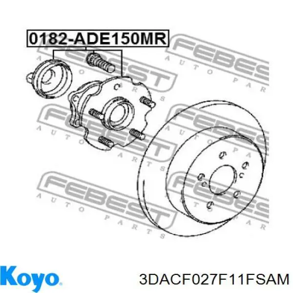 3DACF027F11FSAM Koyo задняя ступица
