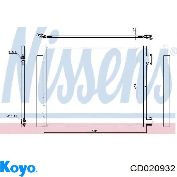 CD020932 Koyo радиатор кондиционера