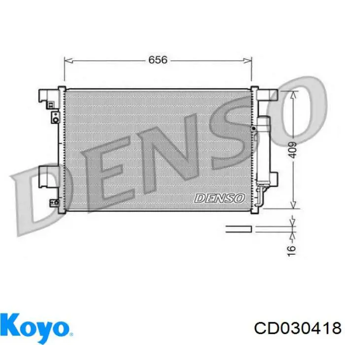 Конденсатор кондиционера Koyo CD030418 цена, от 72.97 USD