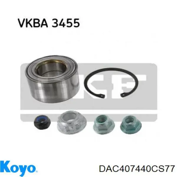 DAC407440CS77 Koyo Подшипник ступицы передней