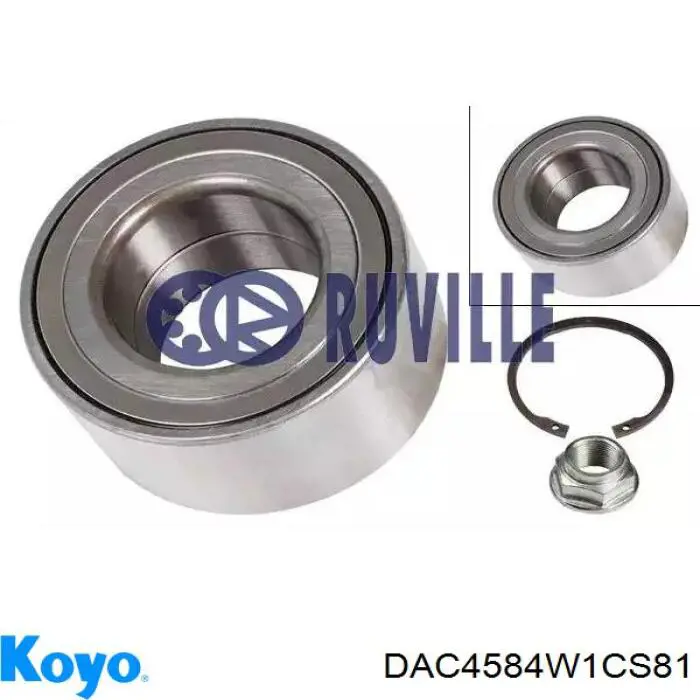 Комплект подшипника ступицы колеса Koyo DAC4584W1CS81 цена, от 35.36 USD