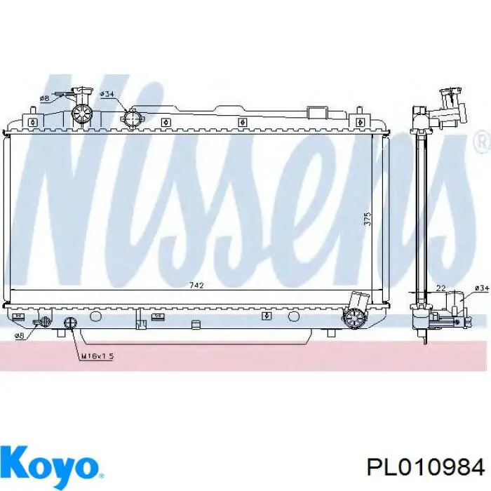 PL010984 Koyo Радиатор основной