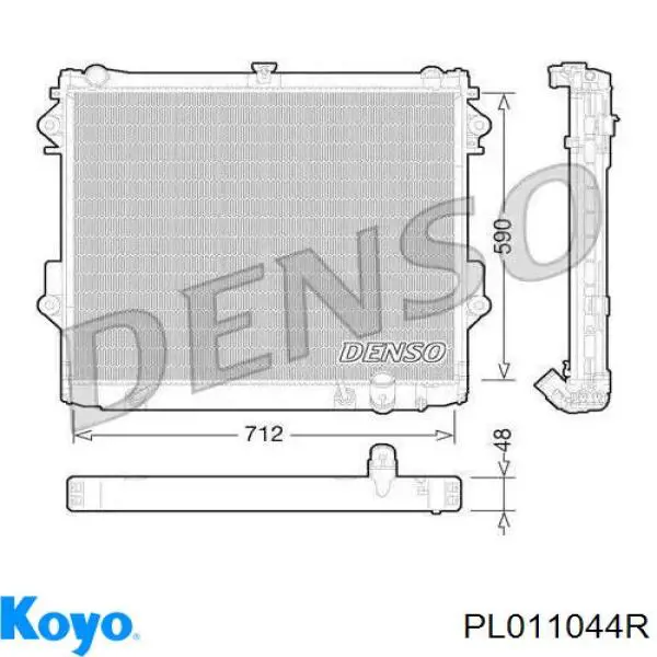 Радиатор PL011044R Koyo