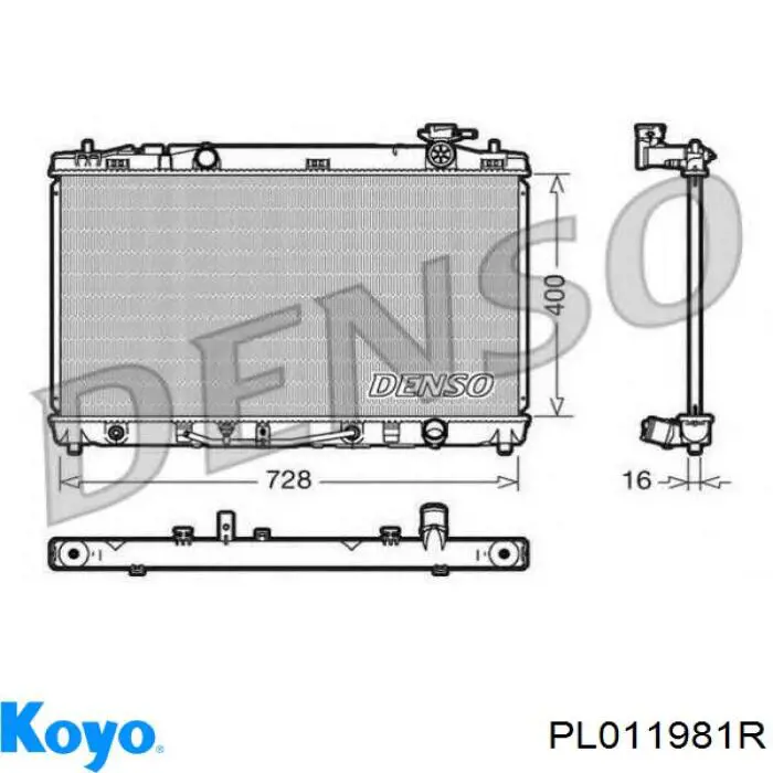 PL011981R Koyo радиатор