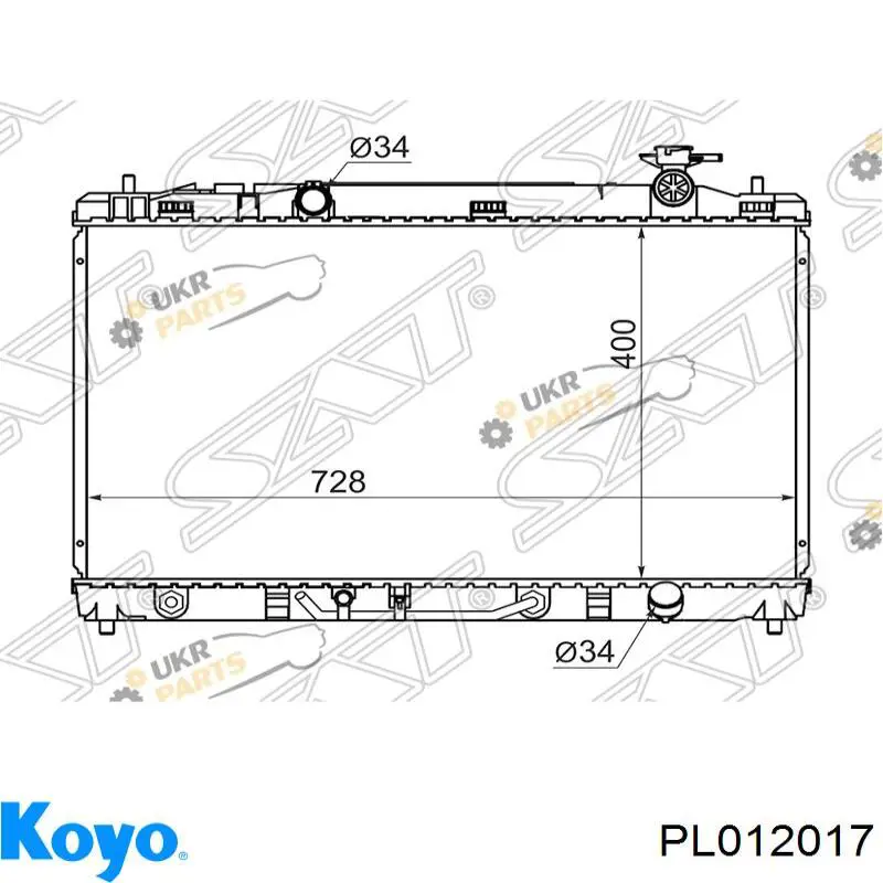 PL012017 Koyo радиатор