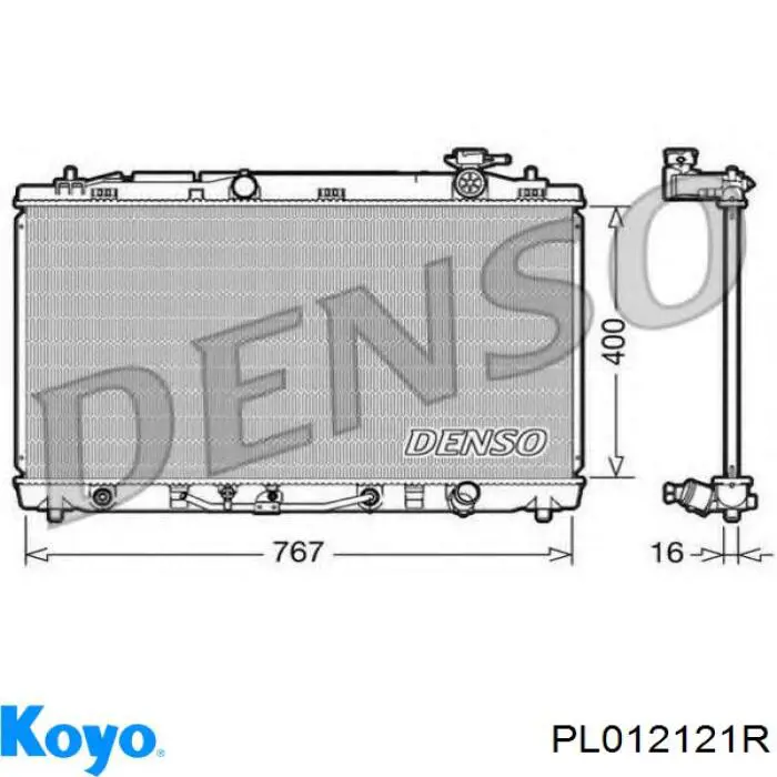 Радиатор охлаждения двигателя Sato Tech R12108 цена, от 109.30 USD