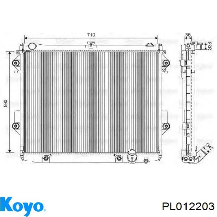 Купить 1640050410 Toyota Радиатор водяной