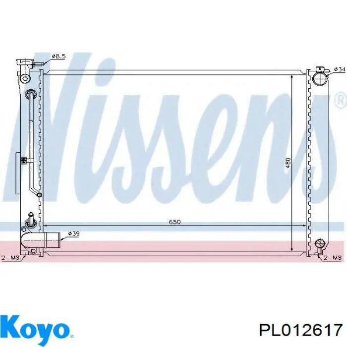 Радиатор охлаждения двигателя Koyorad PL012188 цена, от 171.17 USD