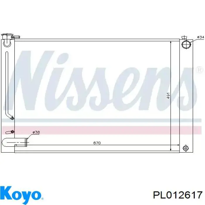 Купить PL012617 Koyo Радиатор водяной
