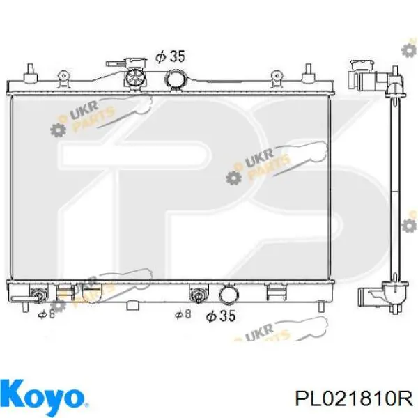 PL021810R Koyo Радиатор основной