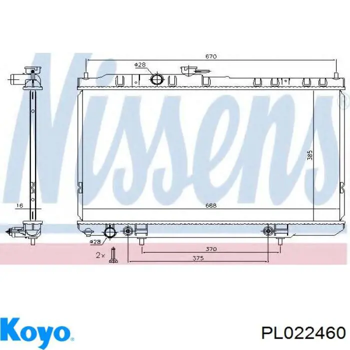 Радиатор 2140095F0E Nissan