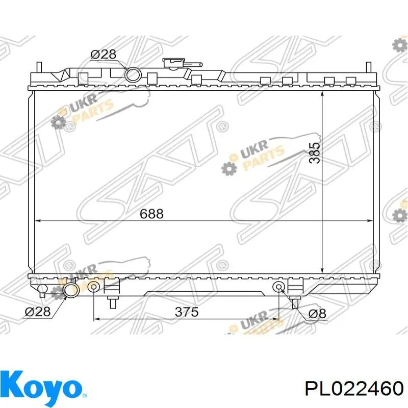 PL022460 Koyo Радиатор основной