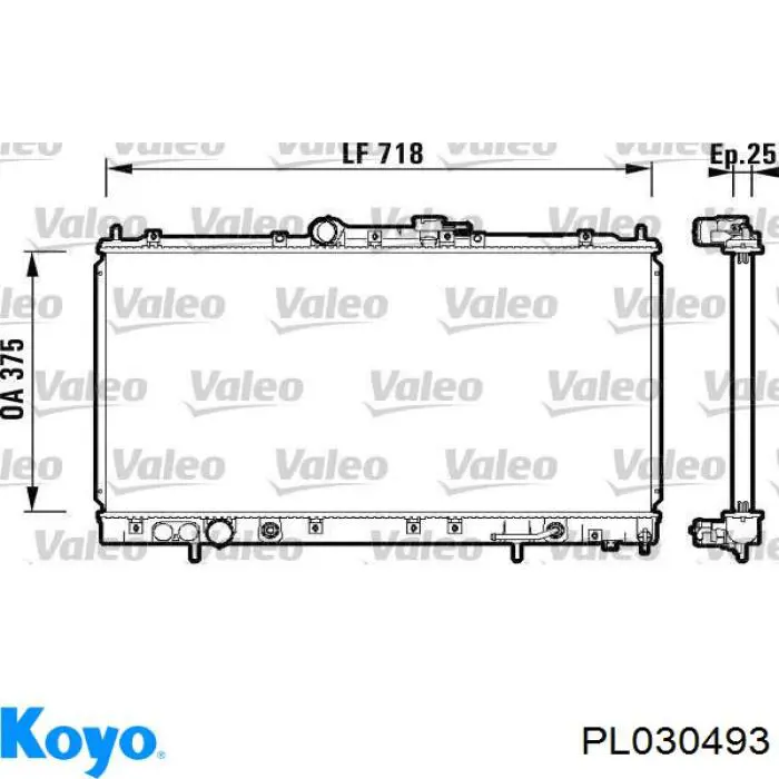 Радиатор PL030493 Koyo