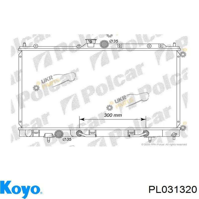 Радиатор PL031320 Koyo