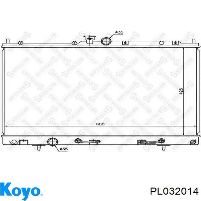 Радиатор охлаждения двигателя Koyo PL032014 цена, от 82.53 USD