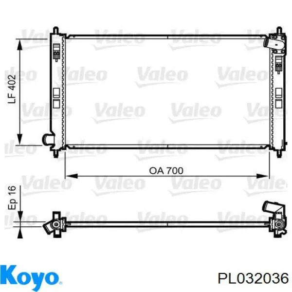 Радиатор PL032036 Koyo