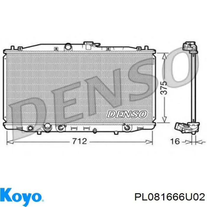 Радиатор PL081666U02 Koyorad