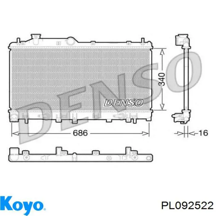 PL092522 Koyo Радиатор основной