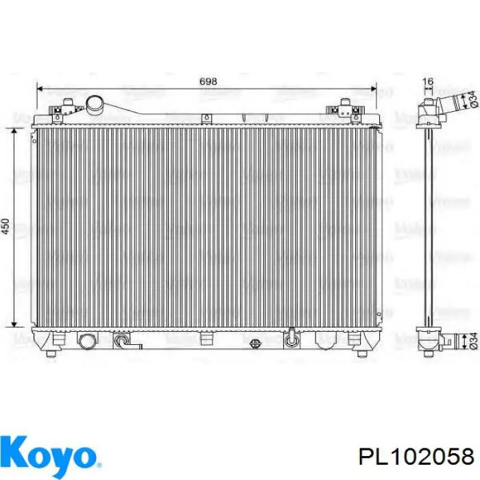 Купить 613SZA117 TYC Радиатор водяной