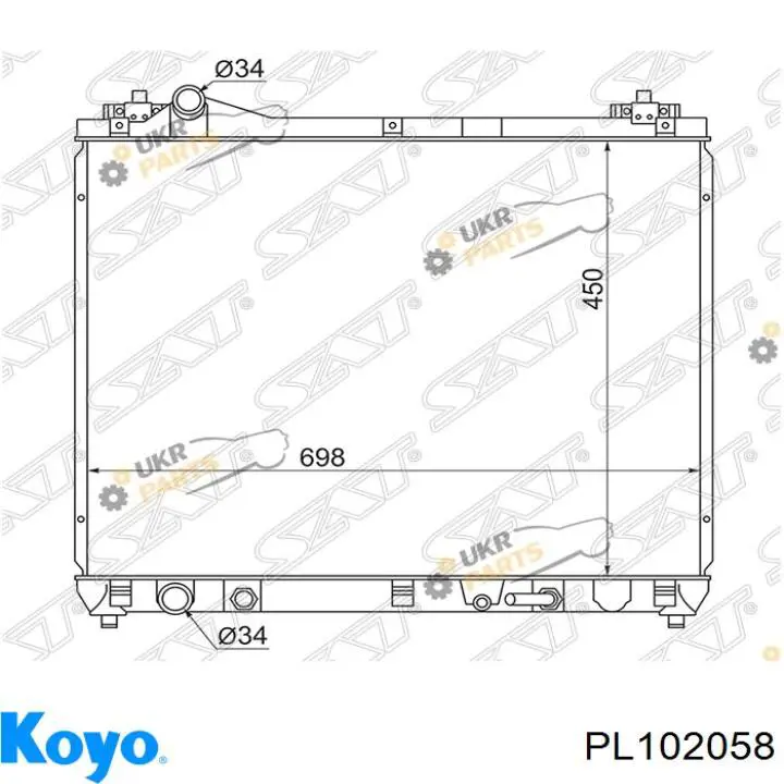 Купить FP68A1419KY Koyorad Радиатор водяной