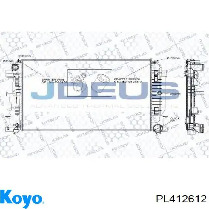 Радиатор PL412612 Koyo