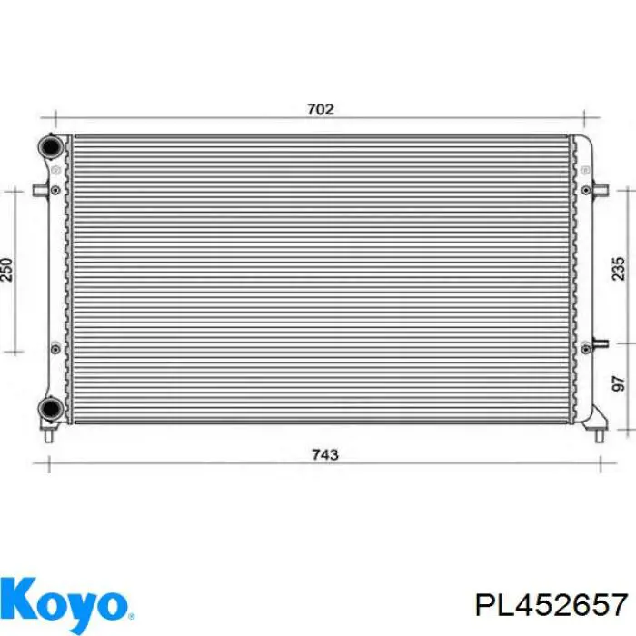 Купить PL452657 Koyo Радиатор водяной