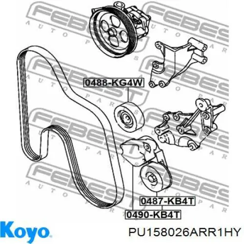 Паразитный ролик PU158026ARR1HY Koyo