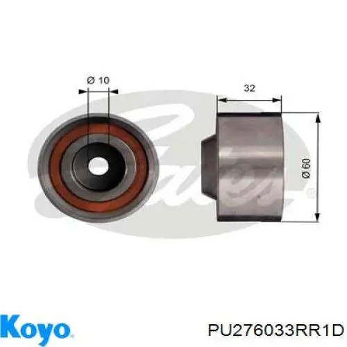 Обводной ролик ремня ГРМ Koyo PU276033RR1D цена, от 11.00 USD