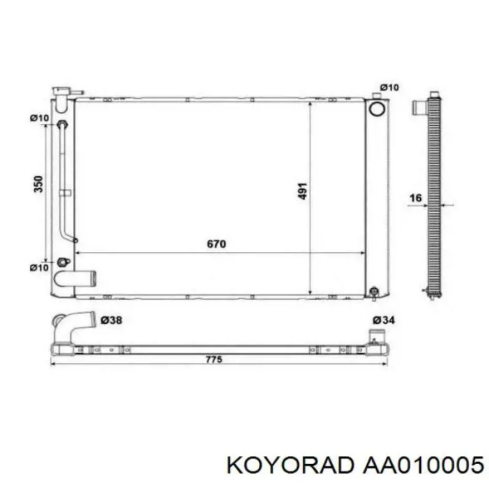 AA010005 Koyorad Радиатор основной