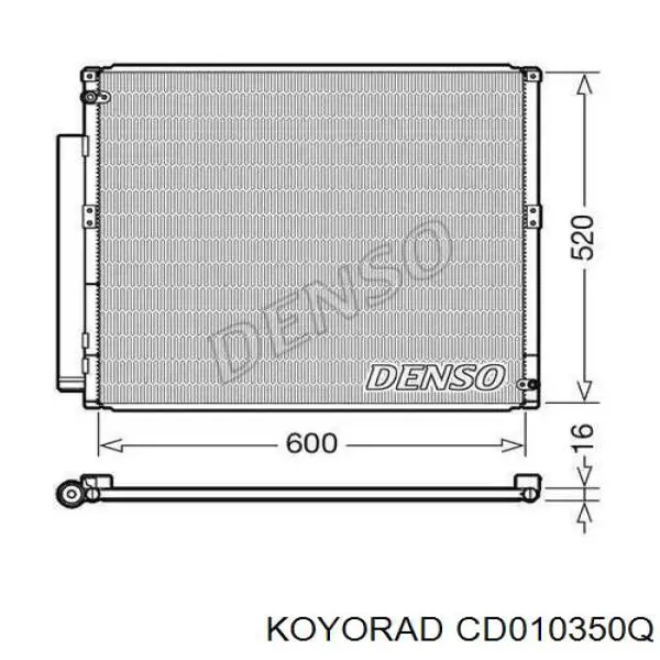 Радиатор кондиционера CD010350Q Koyorad