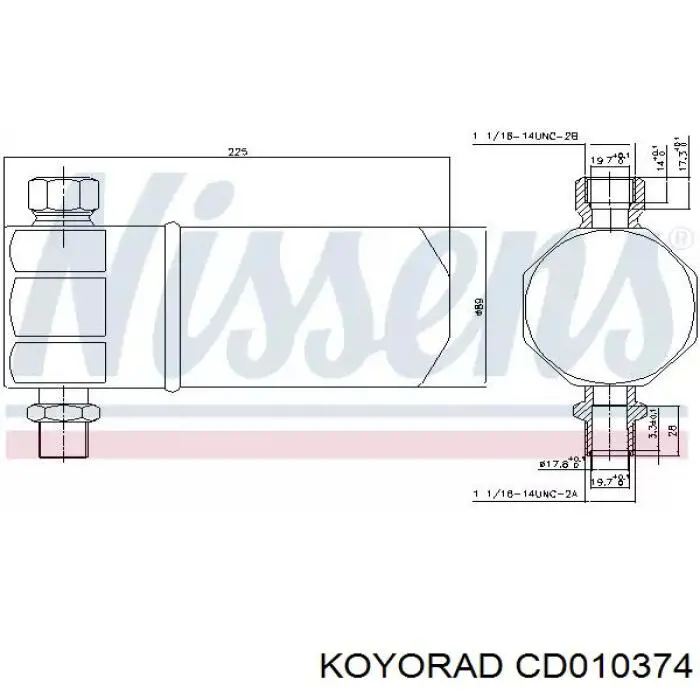 Конденсатор кондиционера Koyorad CD010374 цена, от 58.96 USD