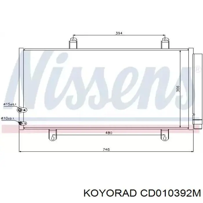Купить CD010392M Koyorad Радиатор системы охлаждения кондиционера