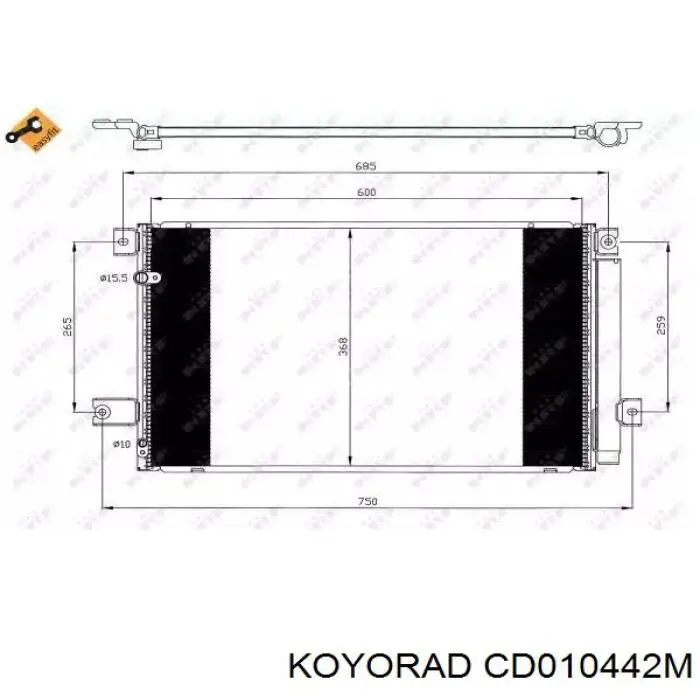 Радиатор кондиционера CD010442M Koyorad