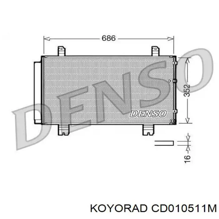 CD010511M Koyorad радиатор кондиционера