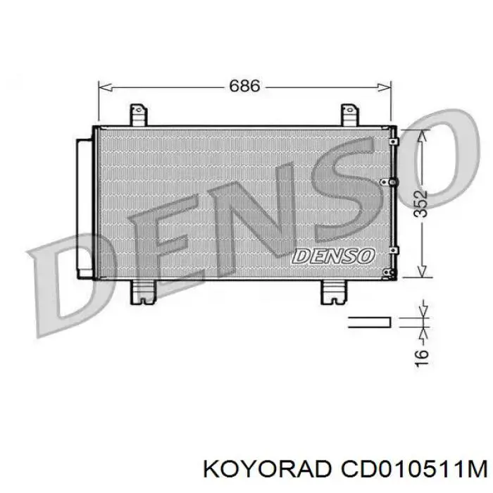 Радиатор кондиционера CD010511M Koyorad