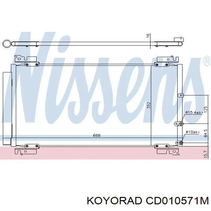 Радиатор кондиционера CD010571M Koyorad