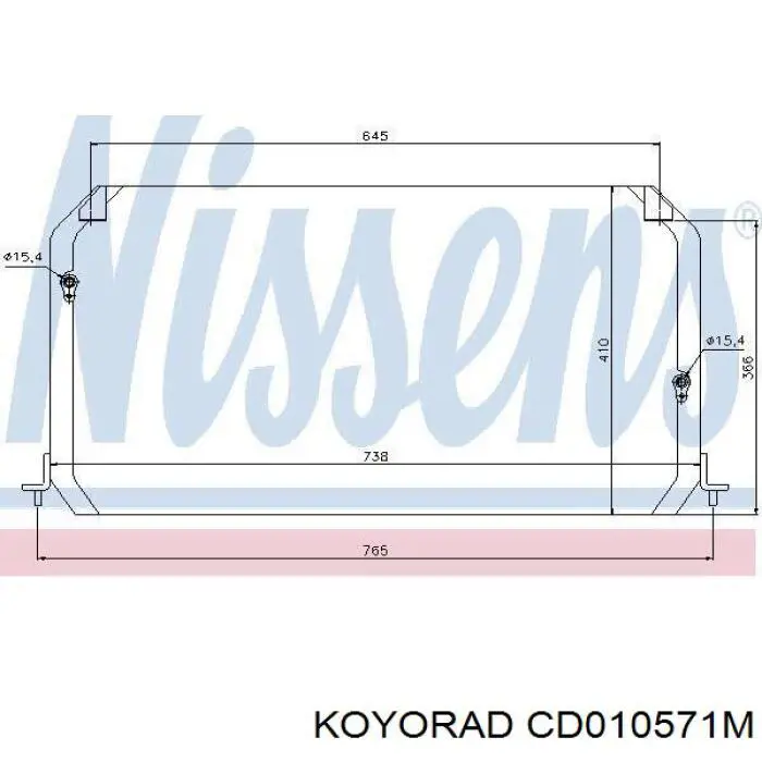 Купить CD010571M Koyorad Радиатор системы охлаждения кондиционера