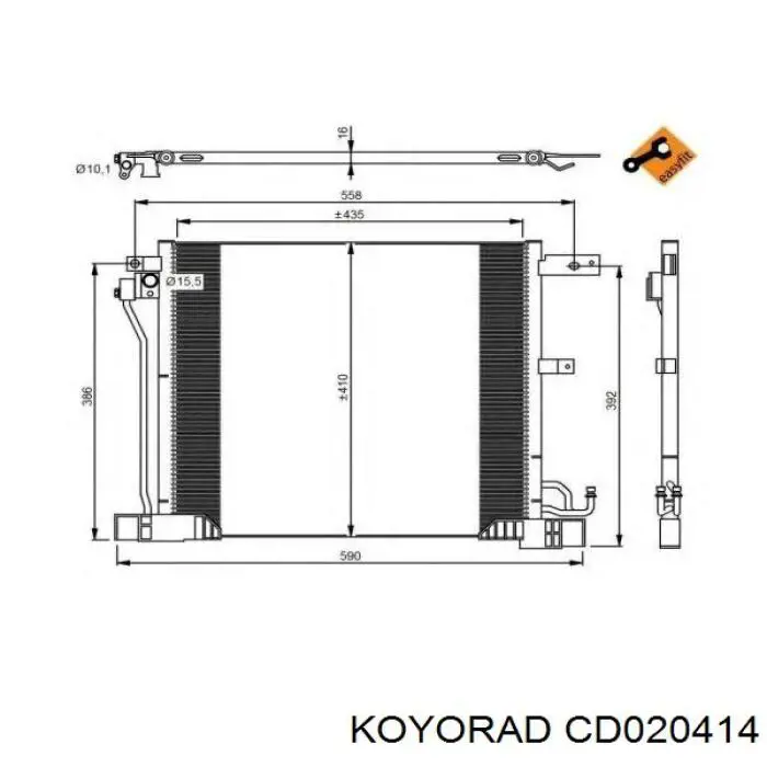 Радиатор кондиционера CD020414 Koyorad