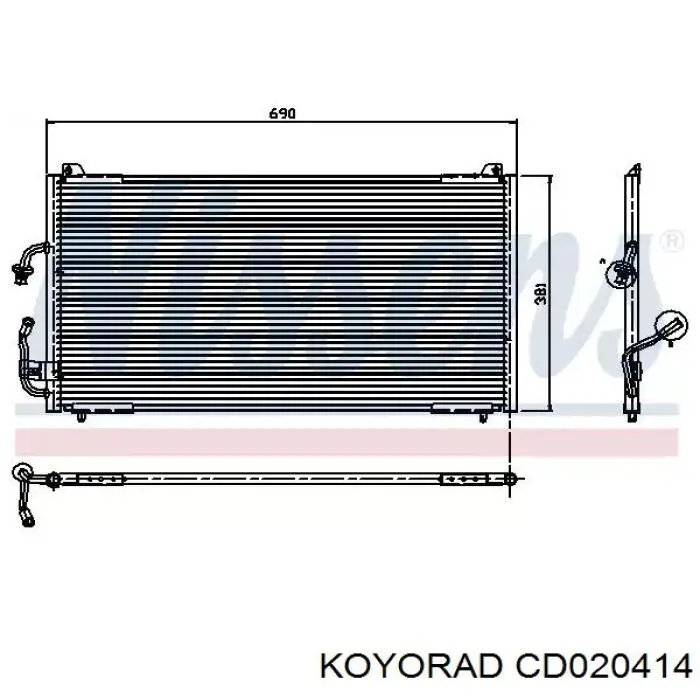 Конденсатор кондиционера Koyorad CD020414 цена, от 84.23 USD