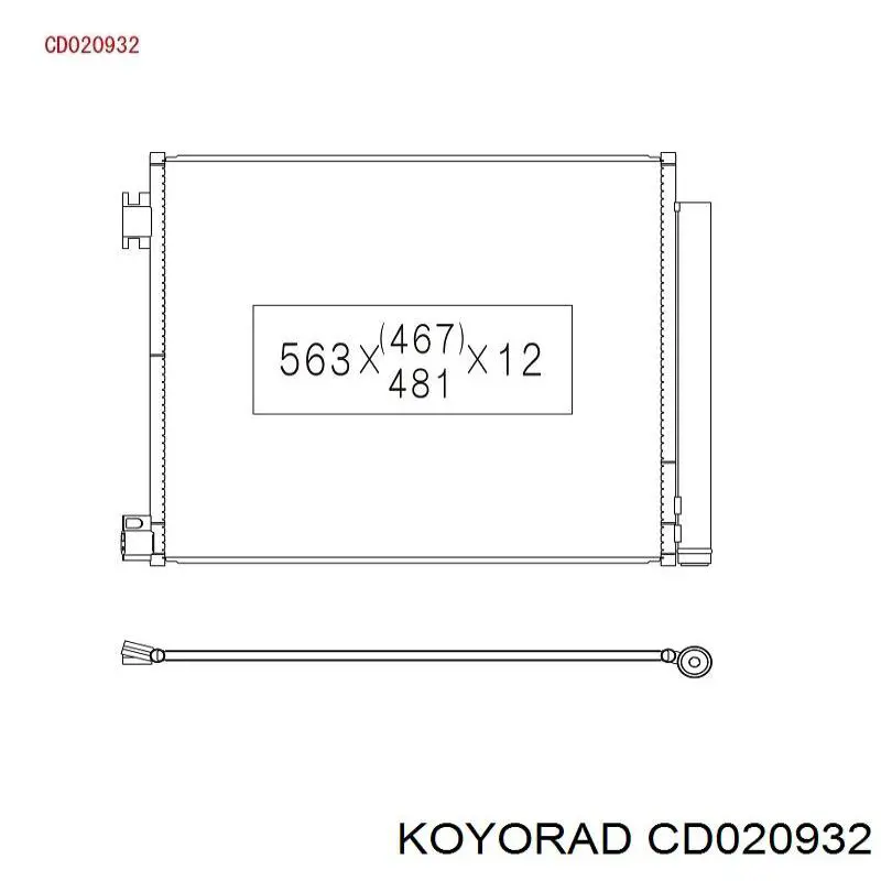 Конденсатор кондиционера Koyorad CD020932 цена, от 69.00 USD